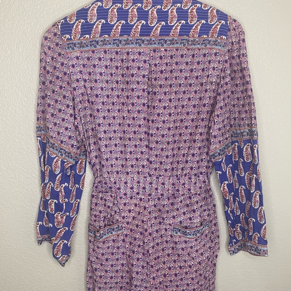 Sea NY Bianca Floral Paisley Boho Jumpsuit / Blue Pink / Size 4 / Sea New York - Picture 8 of 11
